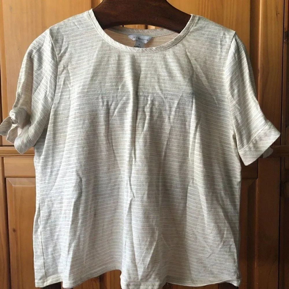 Liz Claiborne Women's Top XL the golden stripes
